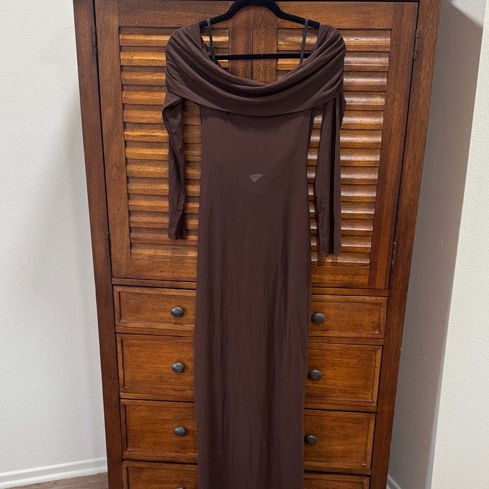 Lovers + Friends Chocolate Long Sleeve Dress